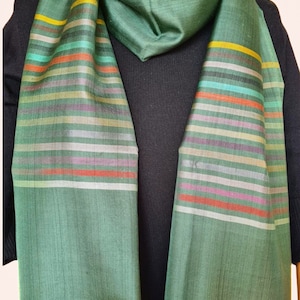 Large Pure Silk Shawl - Handwoven Luxury Silk Scarf - Women&#39;s Silk Wrap - Unique Gift - Elegant Accessory - Gift For Her, Mom, Wedding