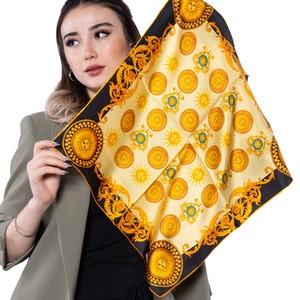 53x53 cm Silk Scarf Square, 100% Mulberry Silk Scarf, Gift For Her, Neckerchief, Silk Bandana, Bag Accessory, Scarf For Women, Hair Scarf