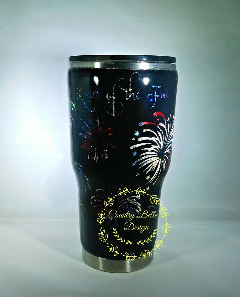 Fourth of July/ 30 oz. tumbler/ custom tumbler/ glitter | Etsy