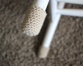 Calcetines de crochet para sillas, protectores de suelo