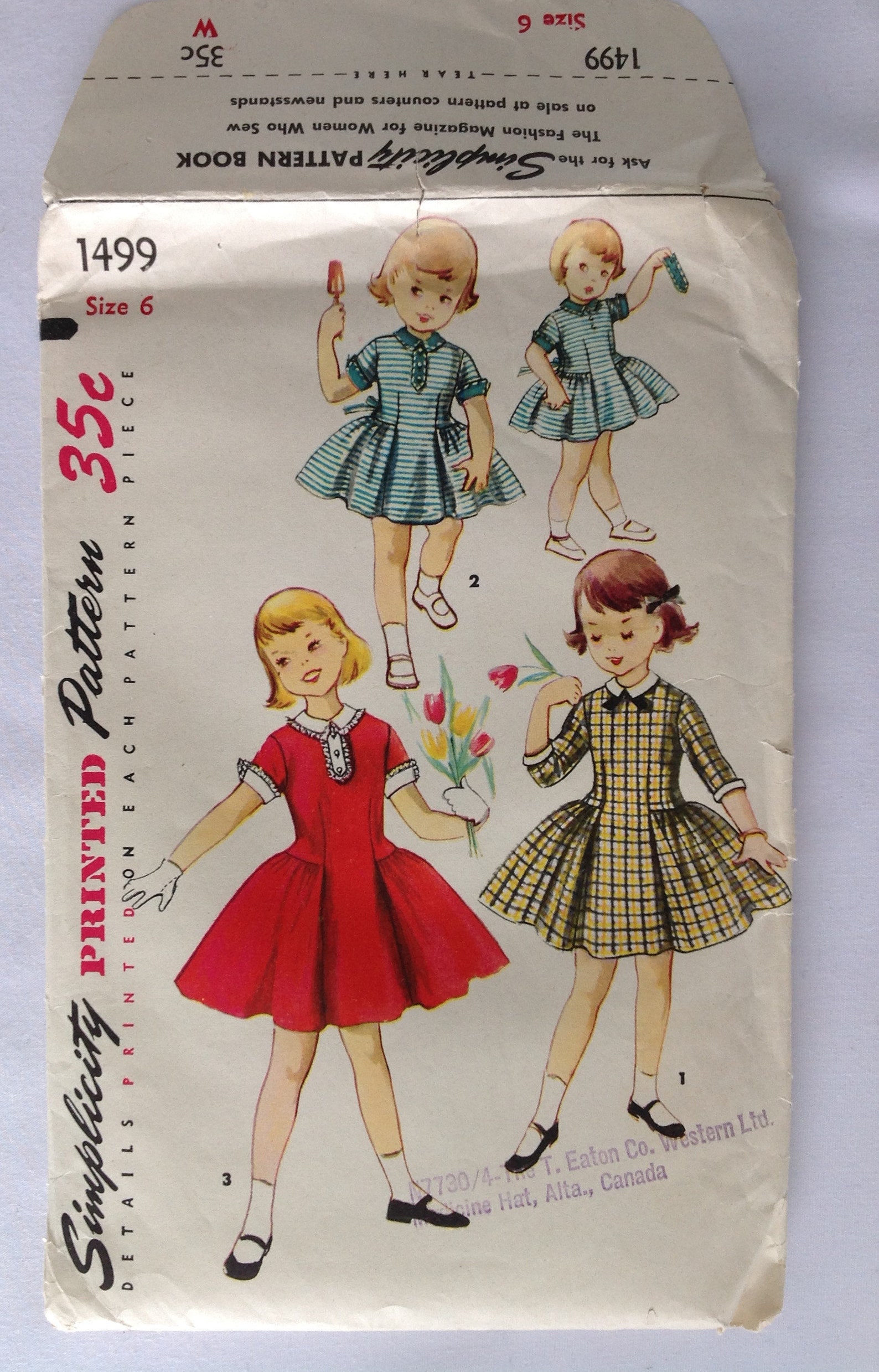 Simplicity 1499 Childs Dress With Detachable Cuffs and Collar Etsy