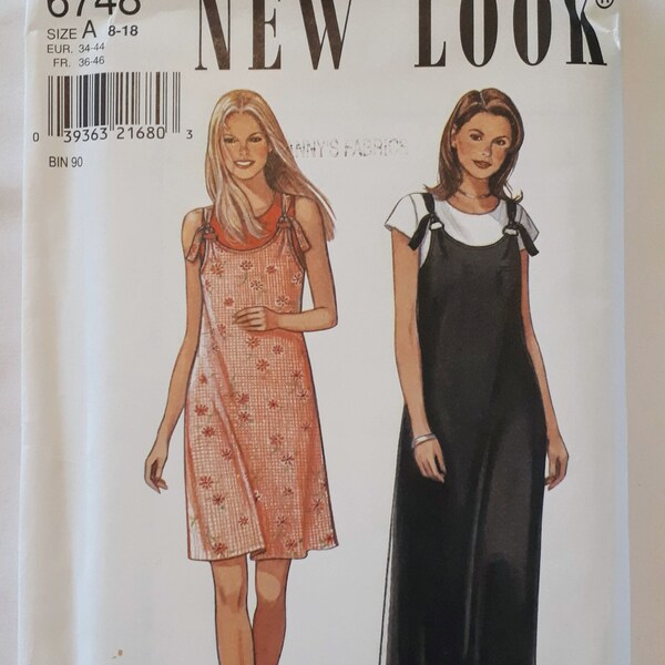 Nieuwe look UNCUT 6748 dames jurk maat 8-18 vintage naaipatroon