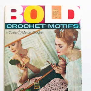 Vintage Crochet Leaflet Book &#39;Bold Crochet Motifs&#39;, Vintage Crochet