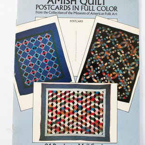 Livro de interesse em quilting 'Cartões postais de colcha Amish em cores', padrões de colcha vintage