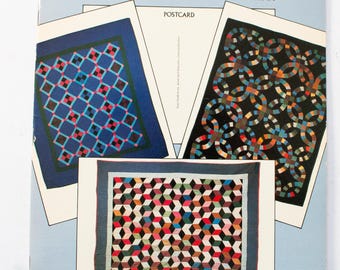 Livro de interesse em patchwork 'Cartões-postais de colchas Amish em cores', padrões de colchas vintage