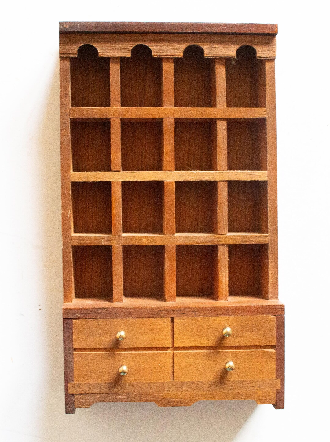 Vintage Wooden Welsh Dresser Thimble Display Case, Vintage Thimble ...