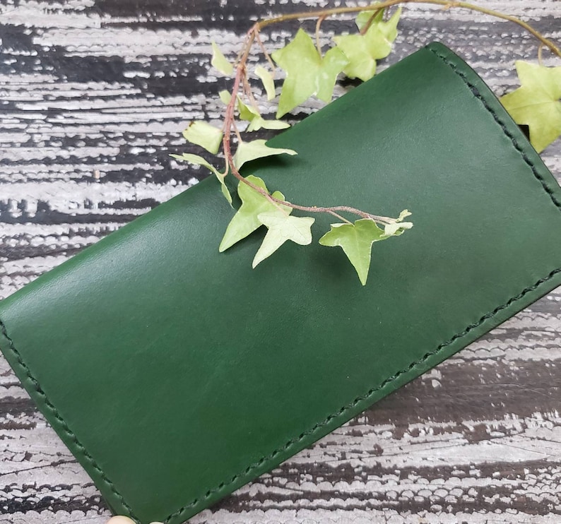 Leather Checkbook Cover Full Grain Leather Checkbook Cover Etsy