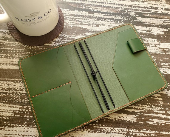 Jade Green Leather Traveler's Notebook Cover - Etsy