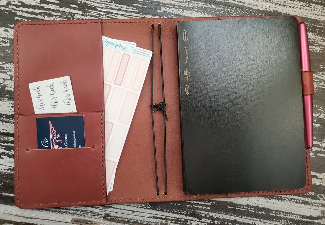 B6 Studio Deluxe Leather Planner cover B6 Leather Notebook Etsy