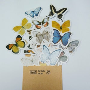 Vintage butterfly stickers