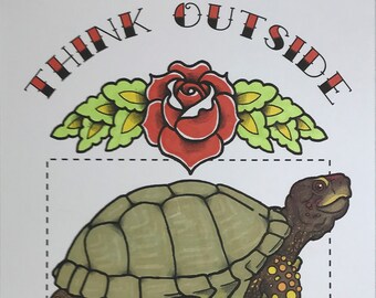 Slow Down Pencil Art Humor Tortoise 3.5 The Hurrier I Go The Behinder I Get Fridge Magnet