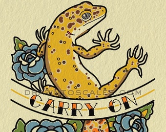 Carry On/True Love Leopard Gecko prints