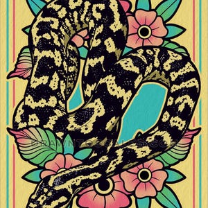 Tropical Carpet Python (8" x 10" print)