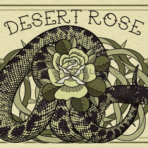 Desert Rose, Desert Kingsnake (8x10 print), FREE SHIPPING