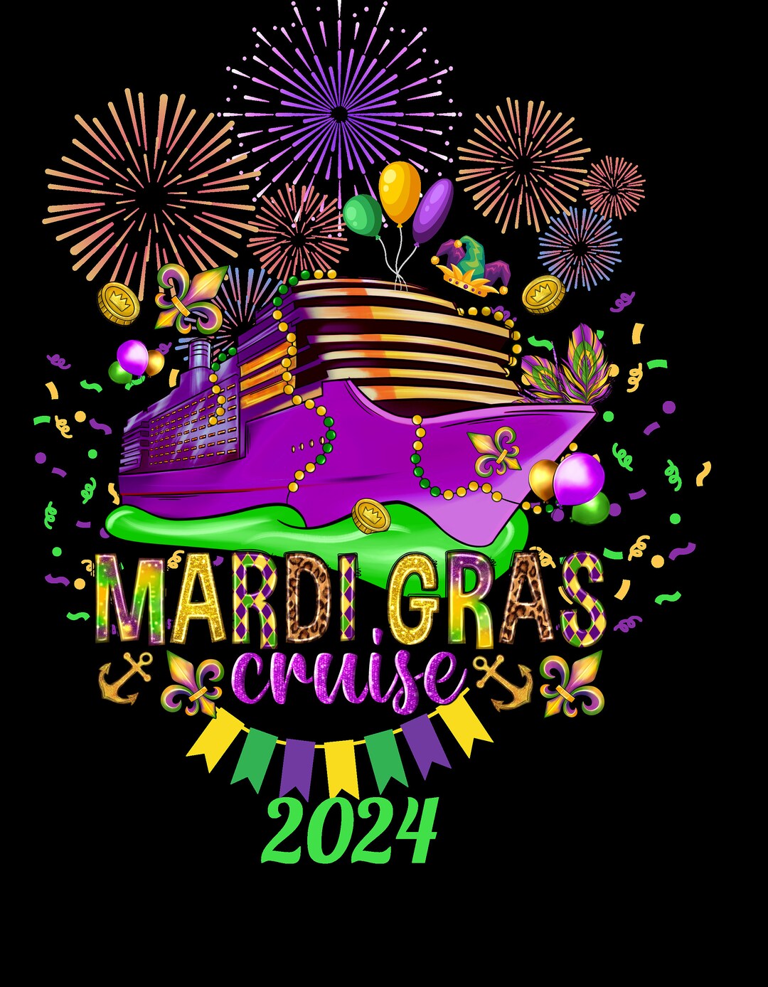 2024 Mardi Gras Cruise PNG and SVG Etsy