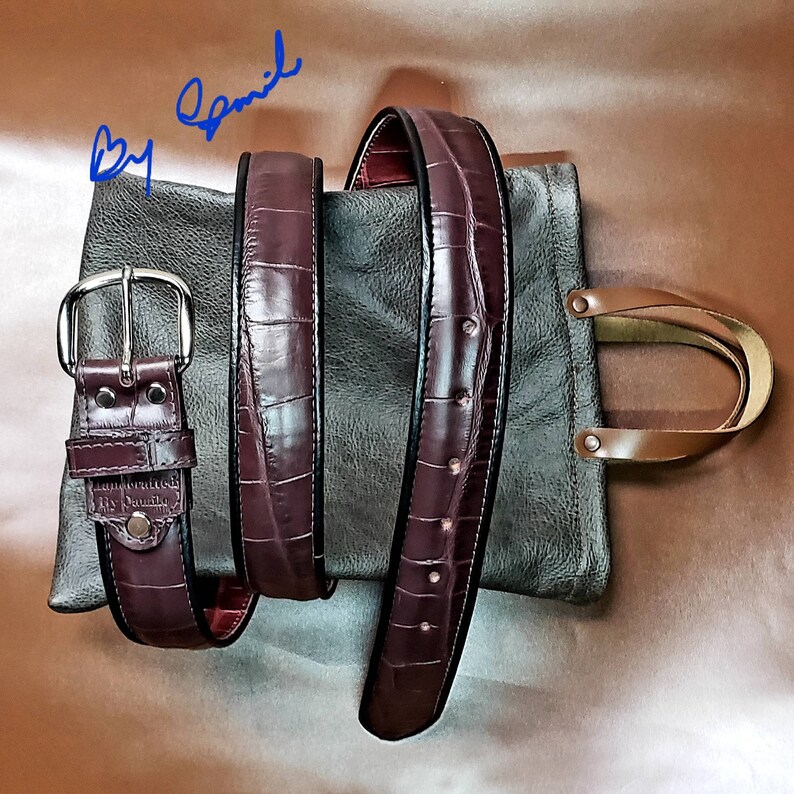 all leather Handmade Belt made to last comfortable and strong.