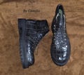 Boots made with genuine exotic American alligator skin