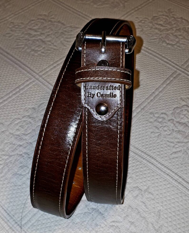 all leather Handmade Belt made to last comfortable and strong.