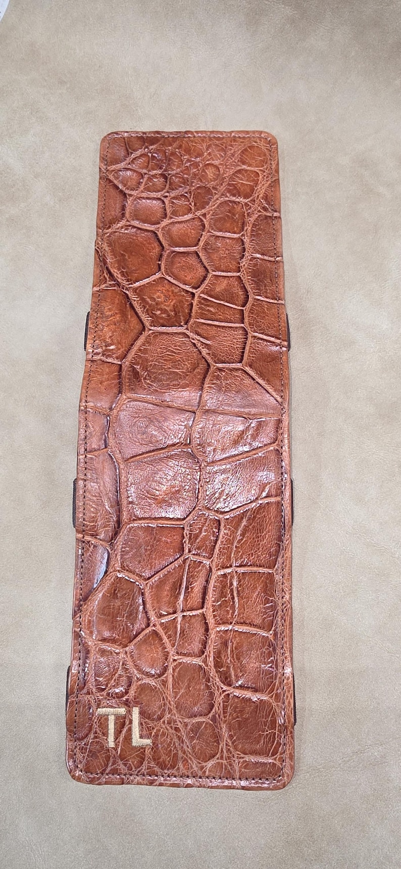 Portatarjetas de golf de cocodrilo artesanal - Hecho en EE. UU. imagen 17