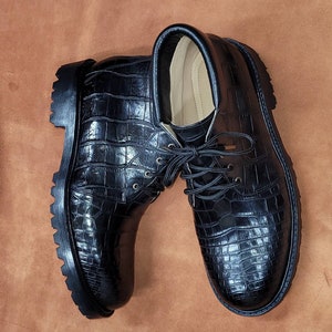 Work boots style, made with genuine exotic American alligator