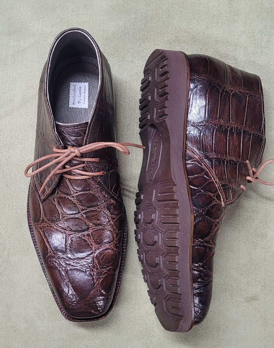 Chukka boots, made with genuine American alligator Chukka Boots Made With Genuine American Alligator Skin. Made  main image 3