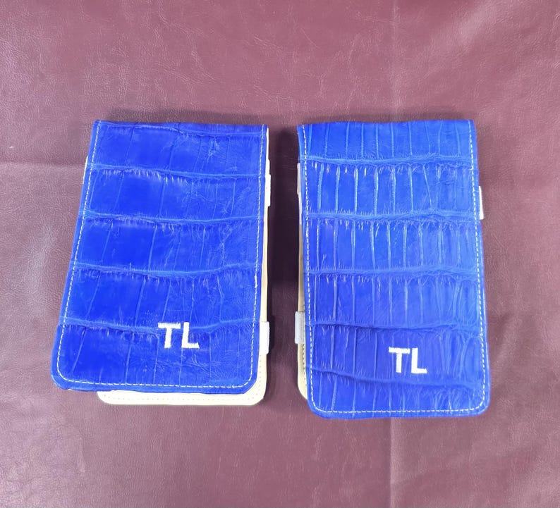 Portatarjetas de golf de cocodrilo artesanal - Hecho en EE. UU. imagen 1