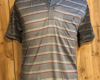 Vintage grijze Youngbloods western cowboy 1980s Polo Stijl Golf t shirt - vintage kleding - jaren '80 kleding (Small)