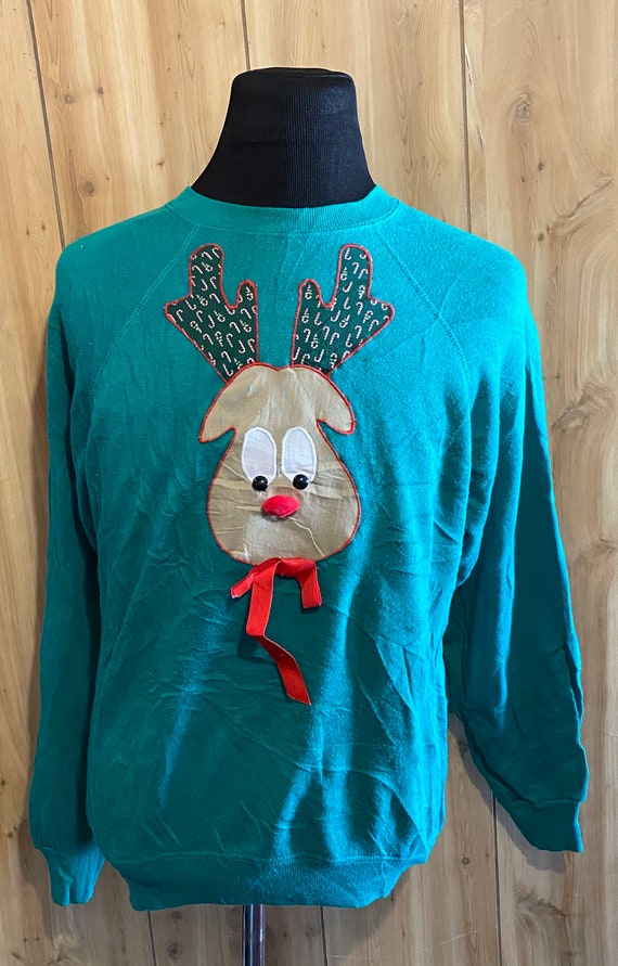 Vintage 1980s Reindeer Rudolph Red Nose Reindeer … - image 1