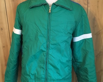 Vintage 1980s Women's Number #1 Sun Green 80s Ski Skiing Jacket - vintage 80s ski jacket - vintage sports jacket - winter jacket (Large)