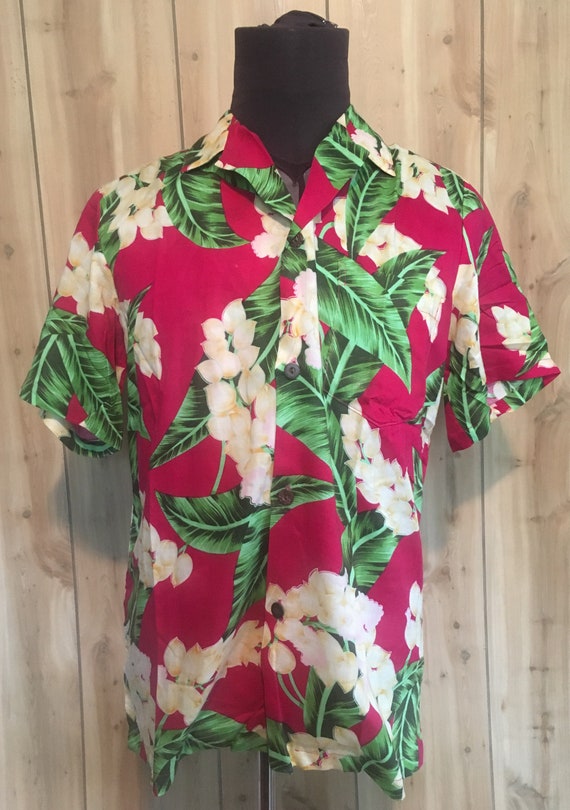 Vintage Hawaiian shirt - tropical floral shirt - … - image 1