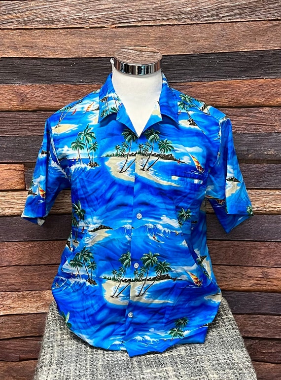 Men’s Hawaiian Shirt, Vintage Hawaii Button Down … - image 1