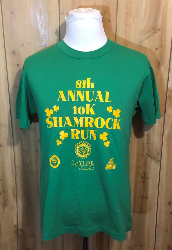 Vintage 8th Annual 10k Shamrock Run 1980s Screen … - image 1