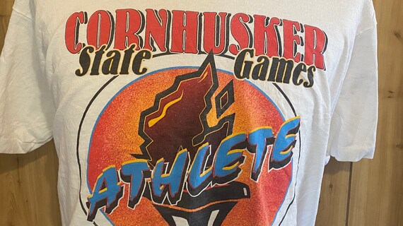 Vintage Cornhusker State Games 1995 Sports tee ts… - image 3