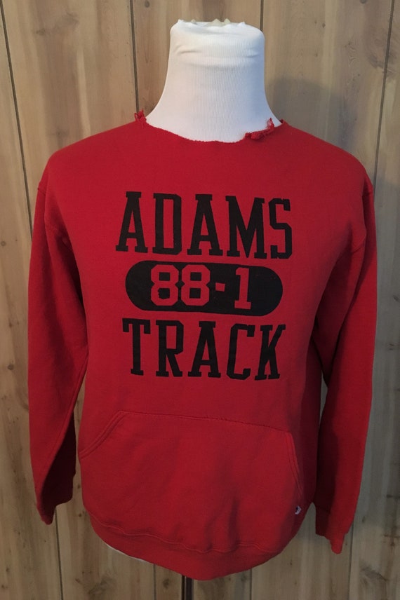 Vintage Adams Track 1980s Red Russell Sweatshirt -