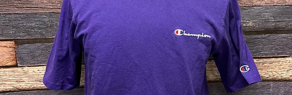 Vintage 1980s Purple Champion Sports 80s Crewneck… - image 3