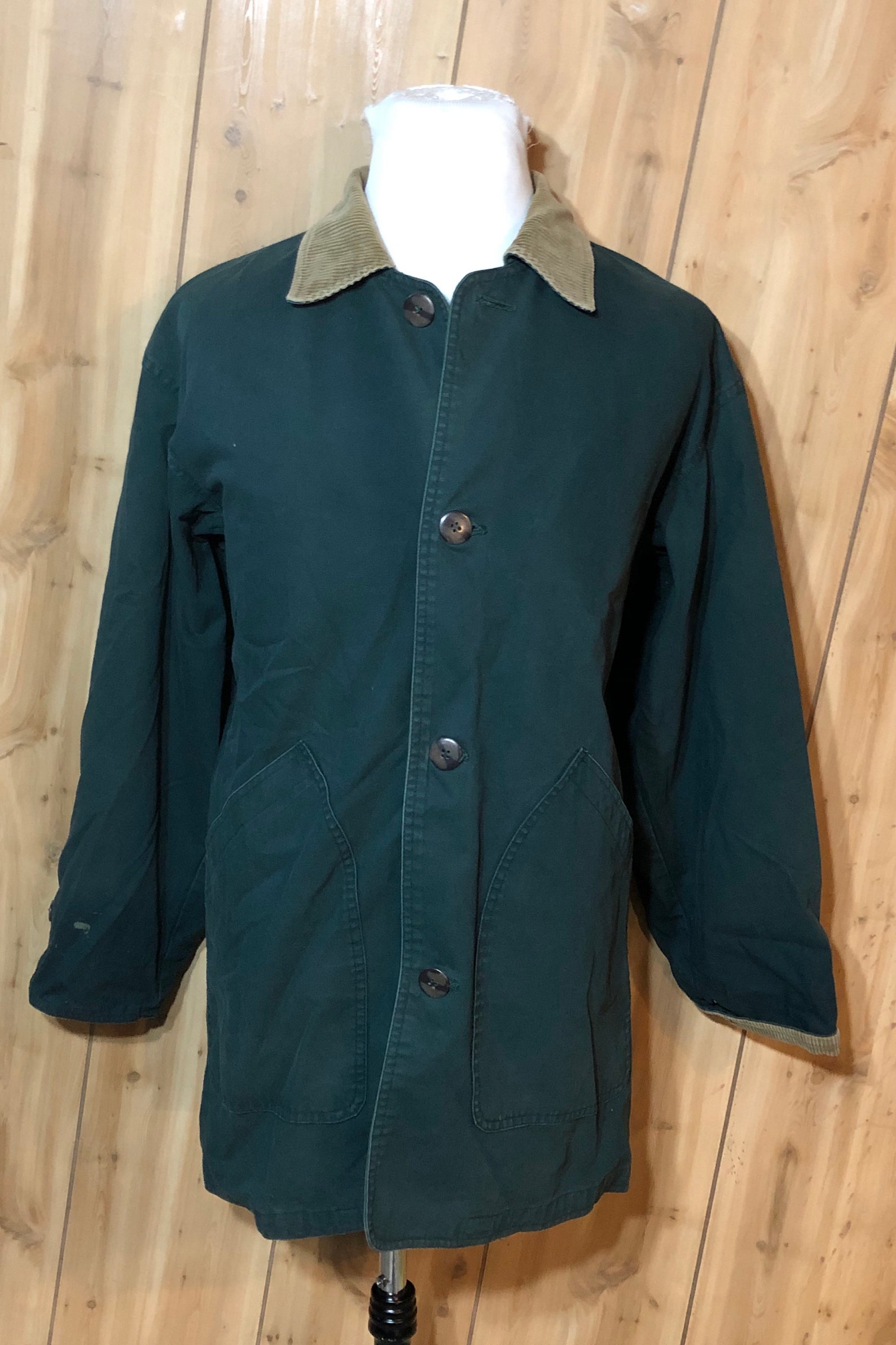Vintage 80s Abercrombie & Fitch Green Camo Shirt L XL