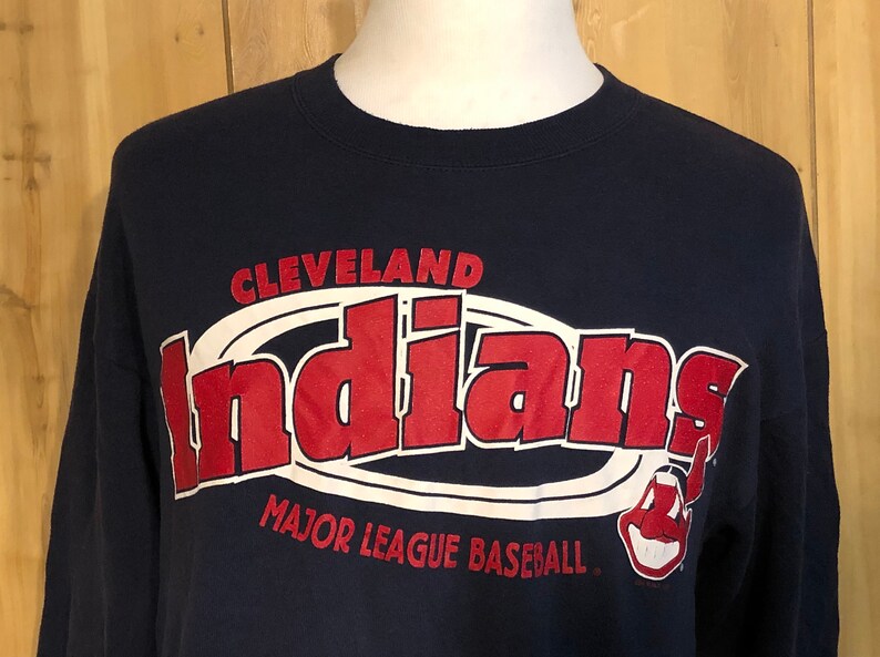 90s Cleveland Indians Sweatshirt Vintage Mlb Baseball - Etsy