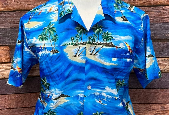 Men’s Hawaiian Shirt, Vintage Hawaii Button Down … - image 3
