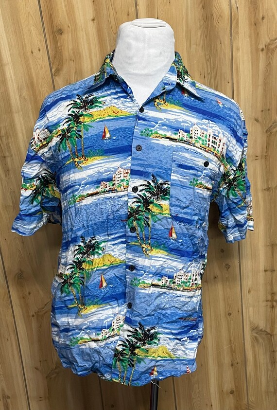 Vintage Kings Club Hawaiian Vacation Shirt - trop… - image 2