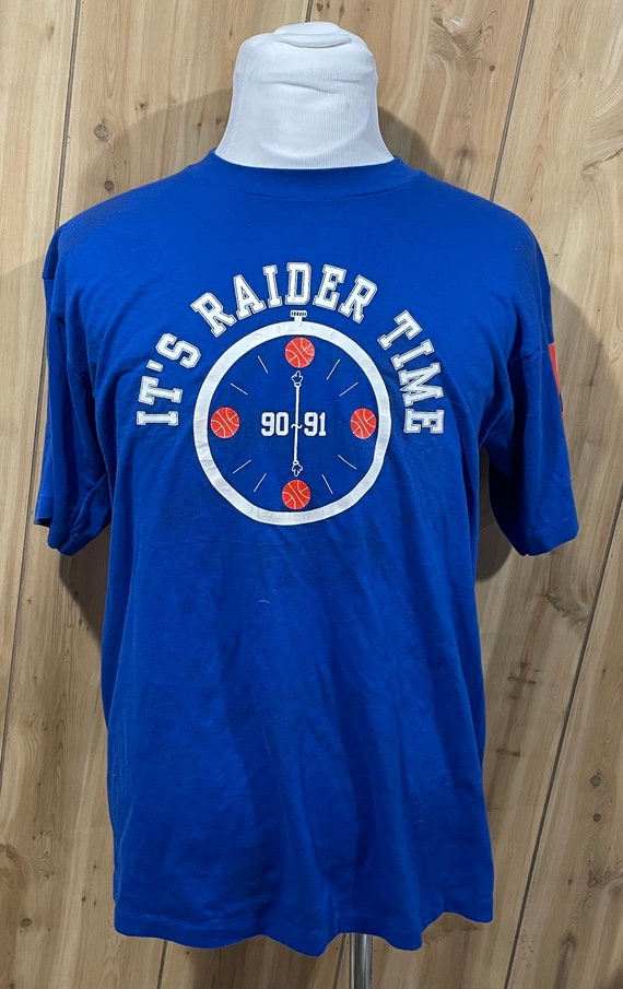 Vintage It's Raider Time Basketball 1990 - 1991 Bl