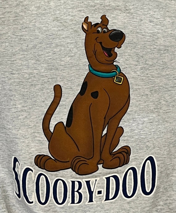Vintage 1990s Scooby-Doo Dog Cartoon 90s Gray Cre… - image 2