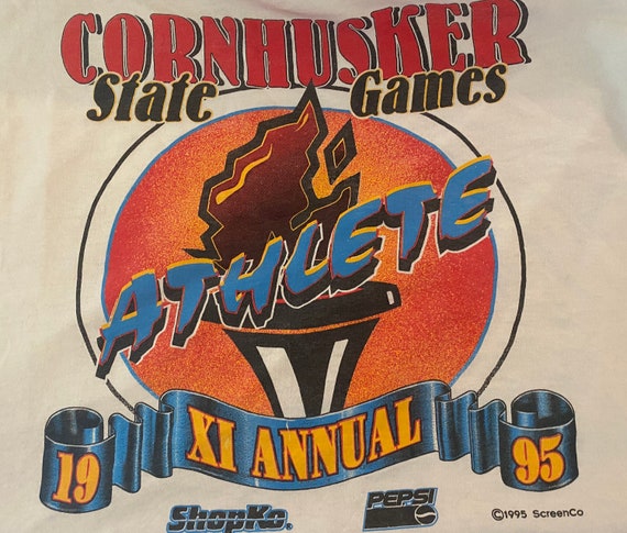Vintage Cornhusker State Games 1995 Sports tee ts… - image 2