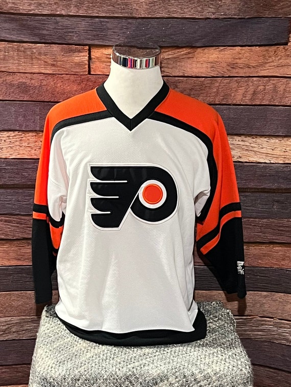 PHILADELPHIA FLYERS VINTAGE 90s NHL HOCKEY SEWN STITCHED JERSEY STARTER MENS M