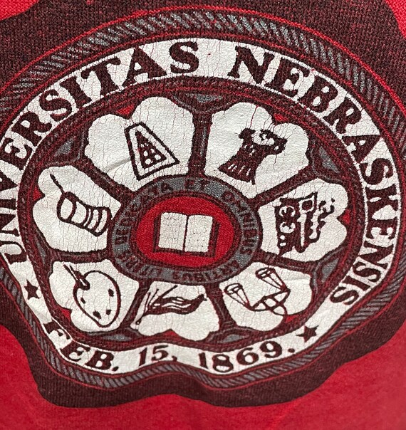 Vintage University of Nebraska Cornhuskers Red 19… - image 4