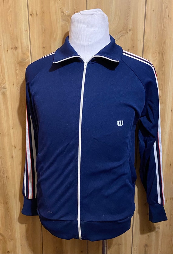 Vintage Wilson Blue Track Jacket Sports Track and 