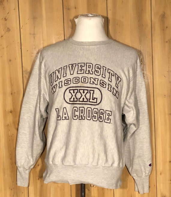 Vintage University of Wisconsin LA Crosse Champion Gray Crewneck Sweatshirt vintage 80s champion sweatshirt (Medium) Vintage University of Wisconsin LA Crosse Champion Gray Crewneck Sweatshirt vintage 80s champion sweatshirt (Medium)