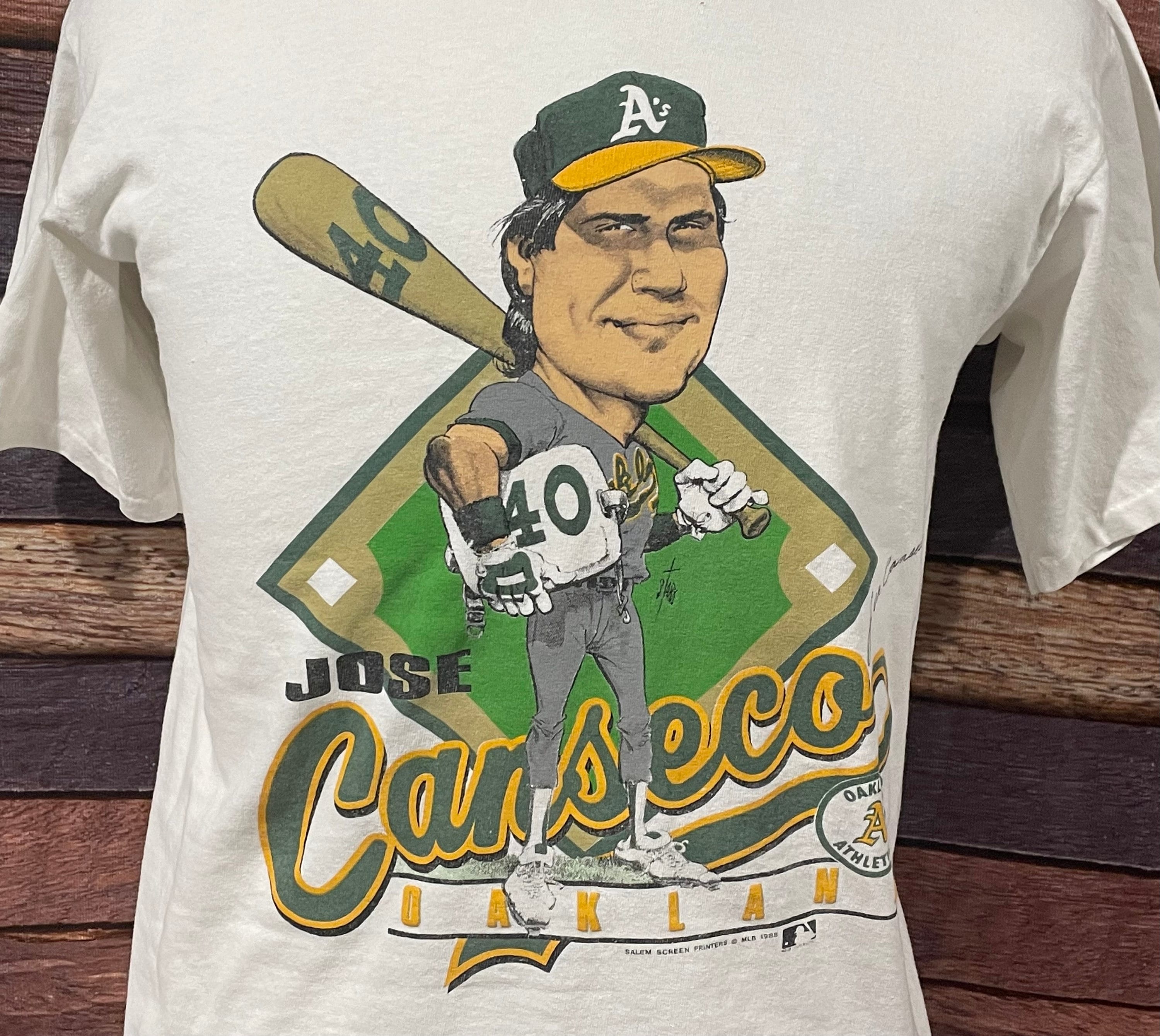 Vintage 1990 Jose Canseco Oakland A's MLB Baseball T-Shirt