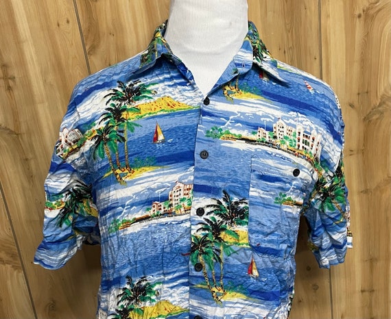 Vintage Kings Club Hawaiian Vacation Shirt - trop… - image 1