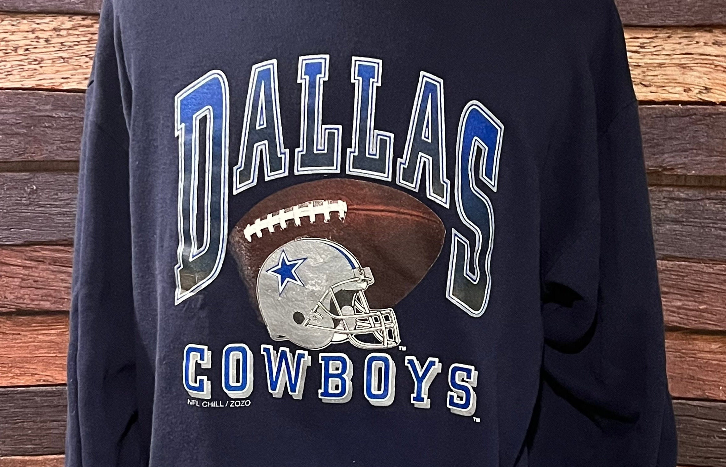 Dallas Cowboys Vintage NFL Football Sports Crewneck 1990s Blue Crewneck  Sweatshirt Vintage Cowboys NFL Sweatshirt large 