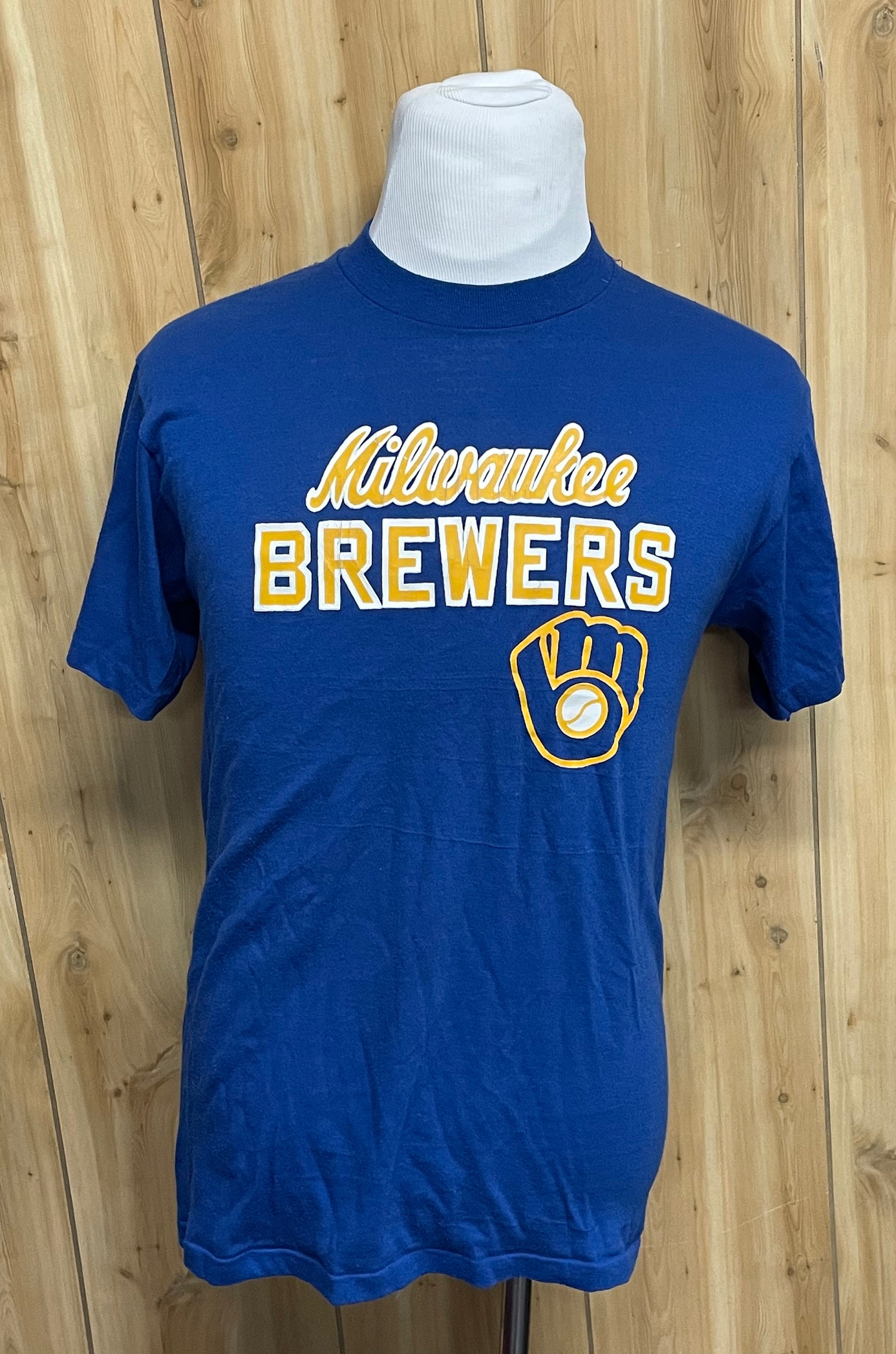 MLB, Shirts & Tops, Mlb Genuine Merchandise Milwaukee Brewers Tshirt Youth  Size Large